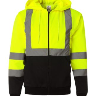 Kishigo - Hi-Vis Full-Zip Hooded Sweatshirt - JS102-103